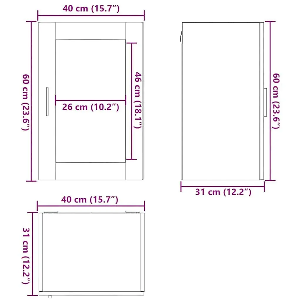 Black Glass Door Kitchen Wall Cabinet