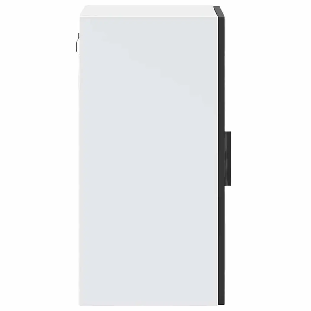 Black Glass Door Kitchen Wall Cabinet