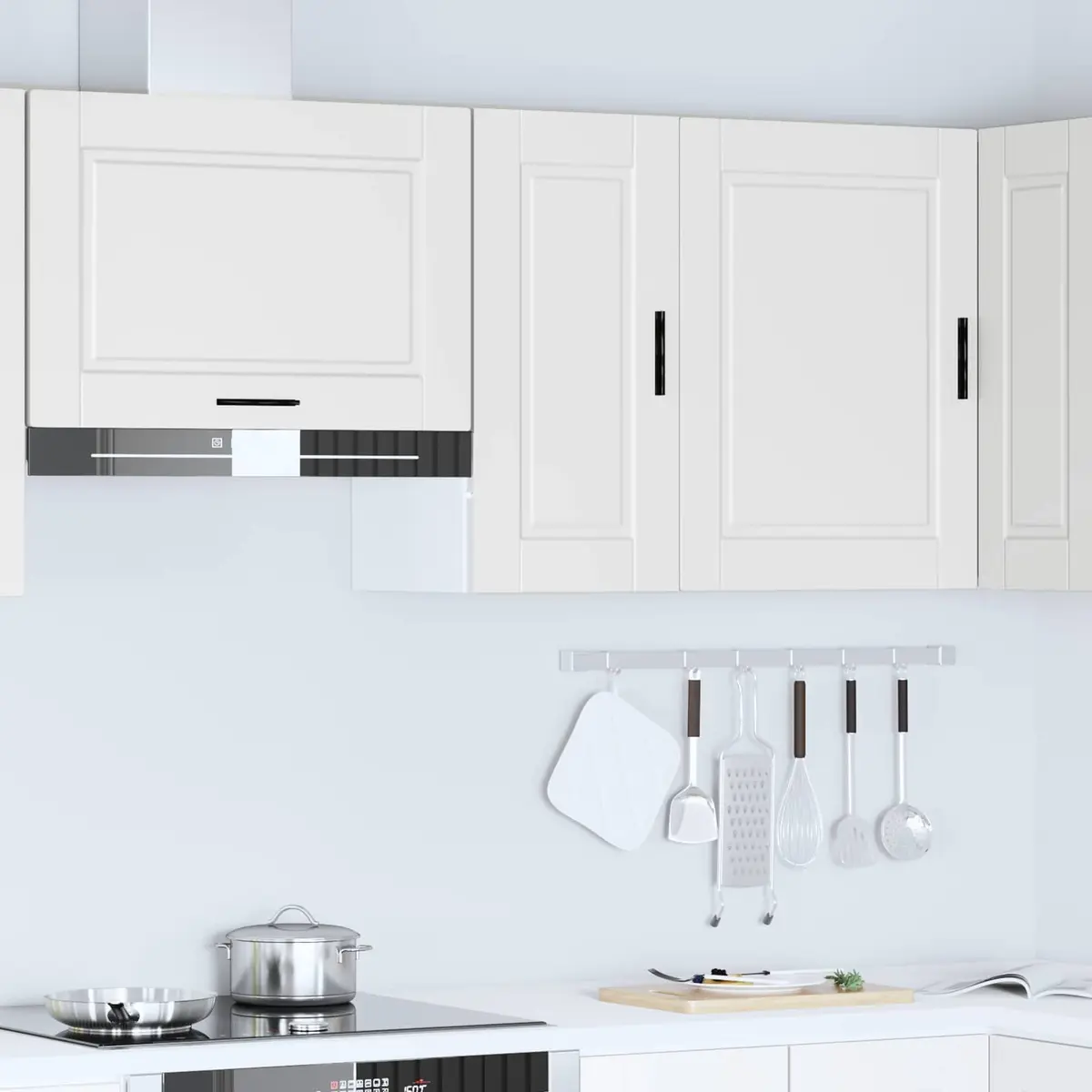 White Engineered Wood Kitchen Wall Cabinet