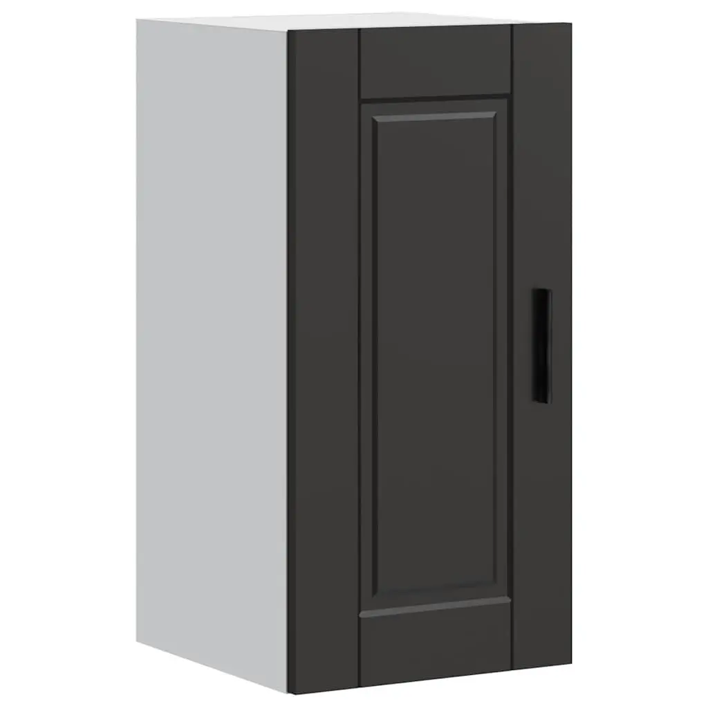 Engineered Wood Black Wall-Mounted Kitchen Cabinet