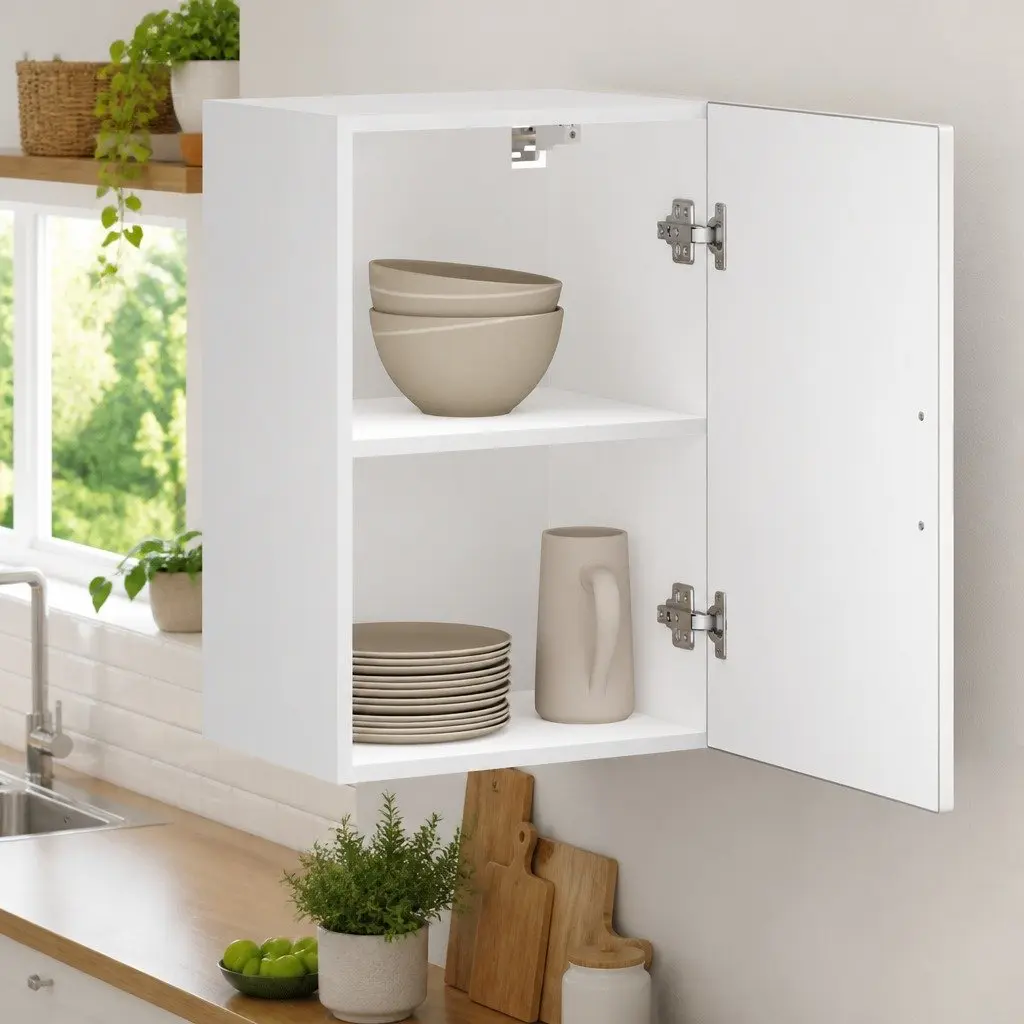 Wall-Mounted Kitchen Cabinet in White