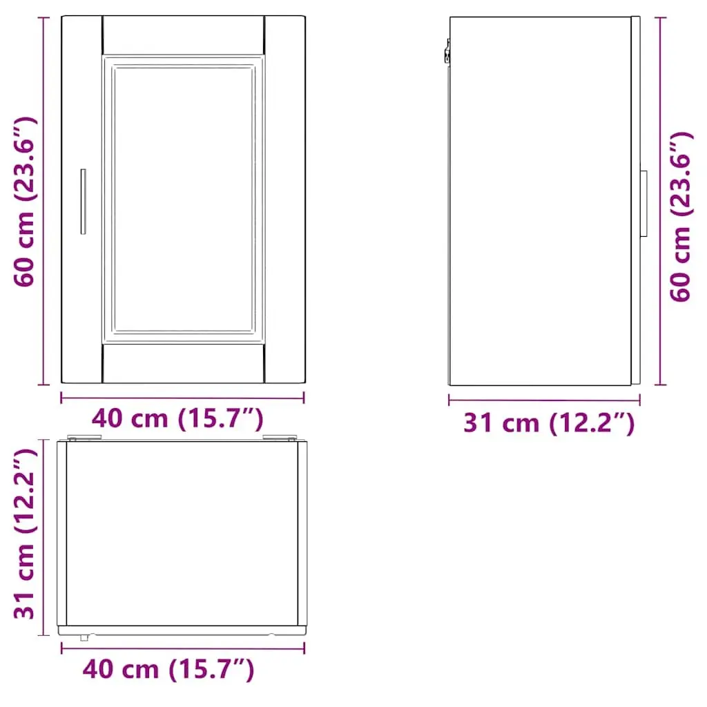 Wall-Mounted Kitchen Cabinet in White
