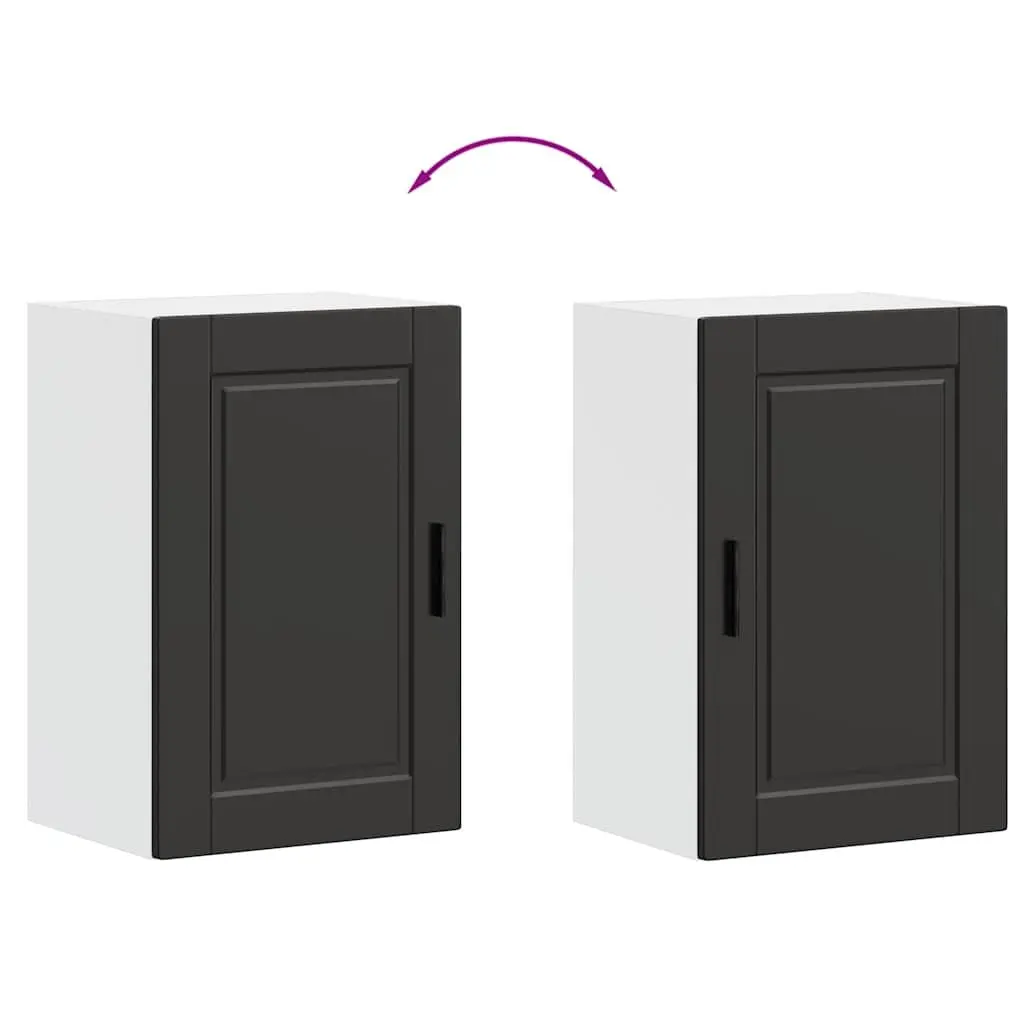 Black Engineered Wood Kitchen Wall Cabinet