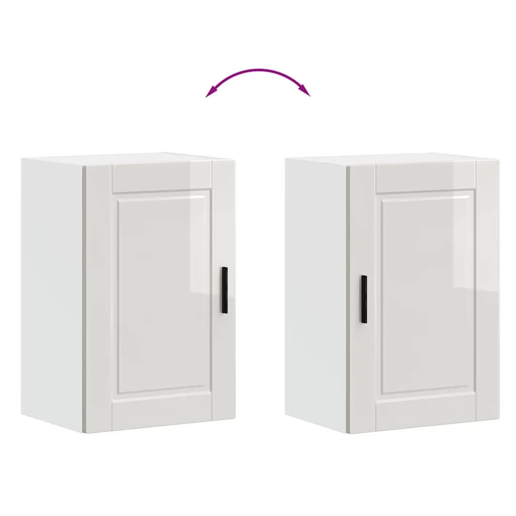 High Gloss White Wall-Mounted Kitchen Storage Cabinet