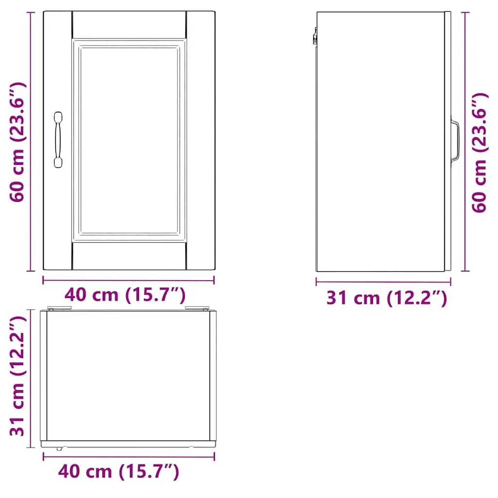 High Gloss White Wall-Mounted Kitchen Storage Cabinet