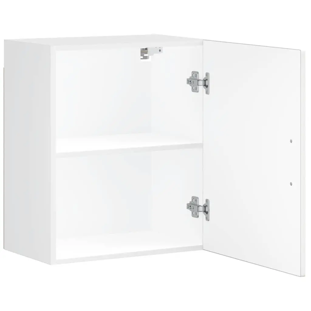 White Engineered Wood Wall Cabinets, 2 pcs
