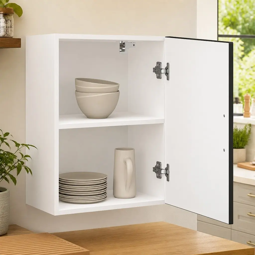 White Wall-Mounted Kitchen Storage Cabinet
