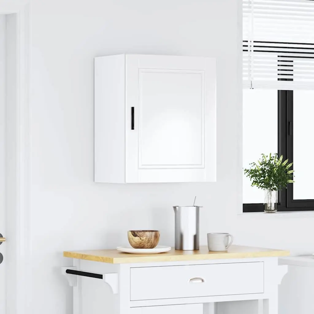 High Gloss Grey Kitchen Wall Cabinet Storage Cupboard