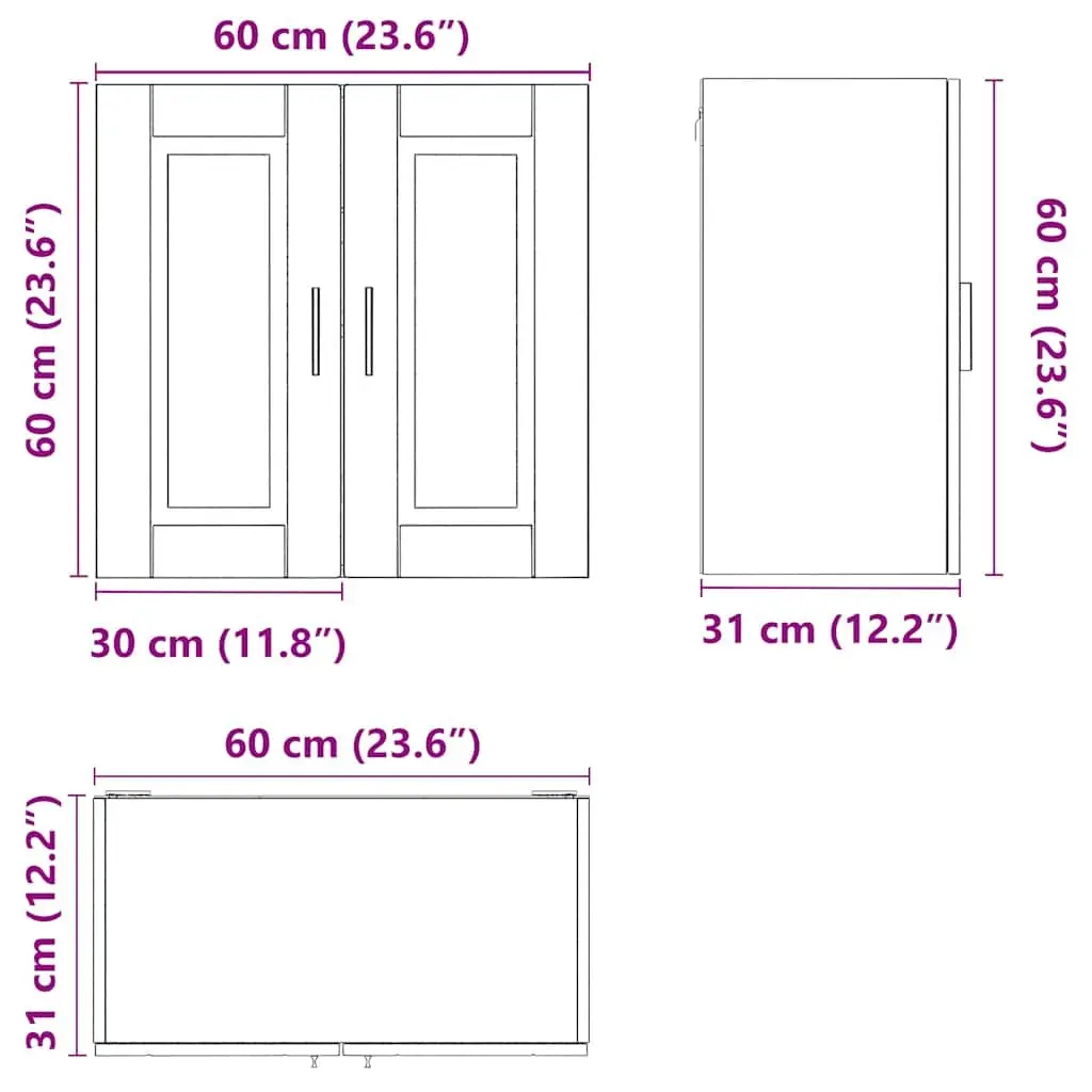 White Engineered Wood Kitchen Wall Cabinet