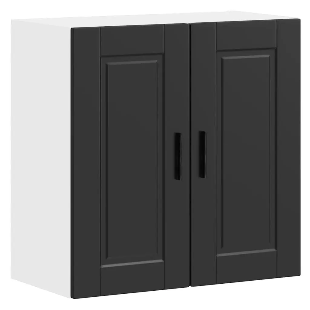 Black Engineered Wood Kitchen Wall Cabinet for Optimal Storage