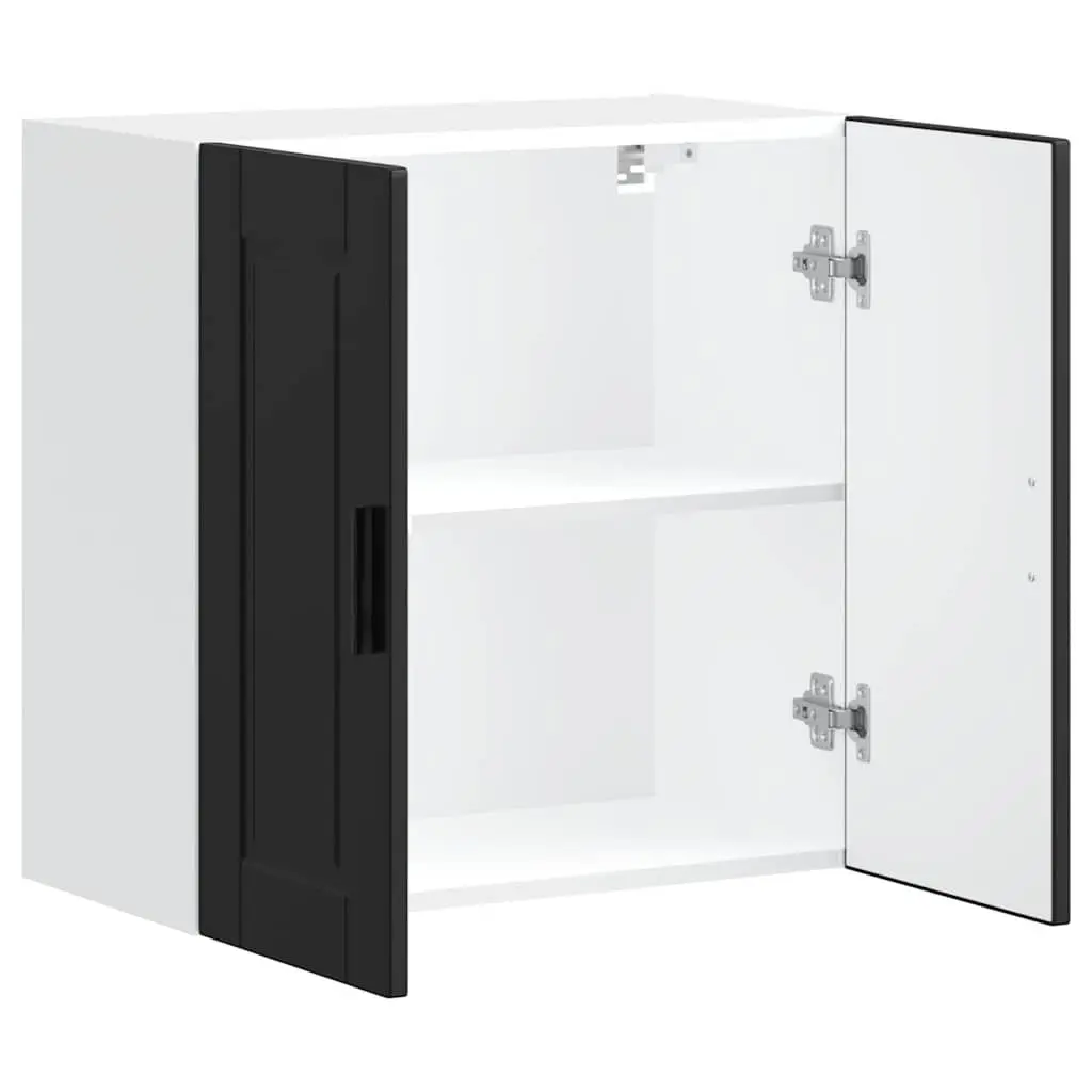 Black Engineered Wood Kitchen Wall Cabinet for Optimal Storage