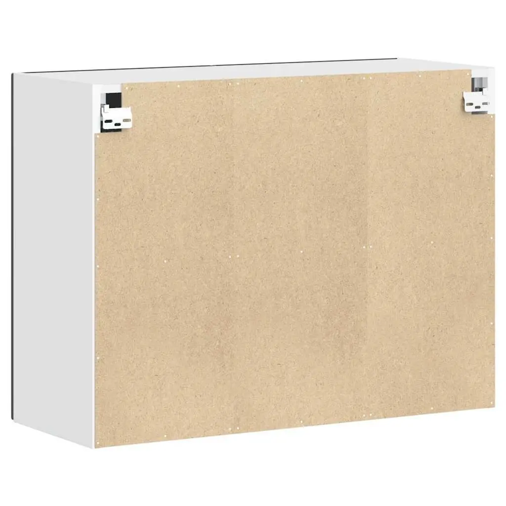 Black Engineered Wood Kitchen Wall Cabinet for Storage