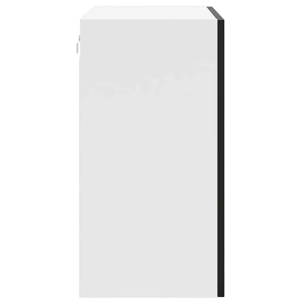 Black Engineered Wood Kitchen Wall Cabinet for Storage