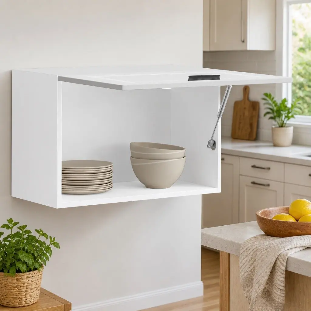 White Engineered Wood Kitchen Wall Cabinet