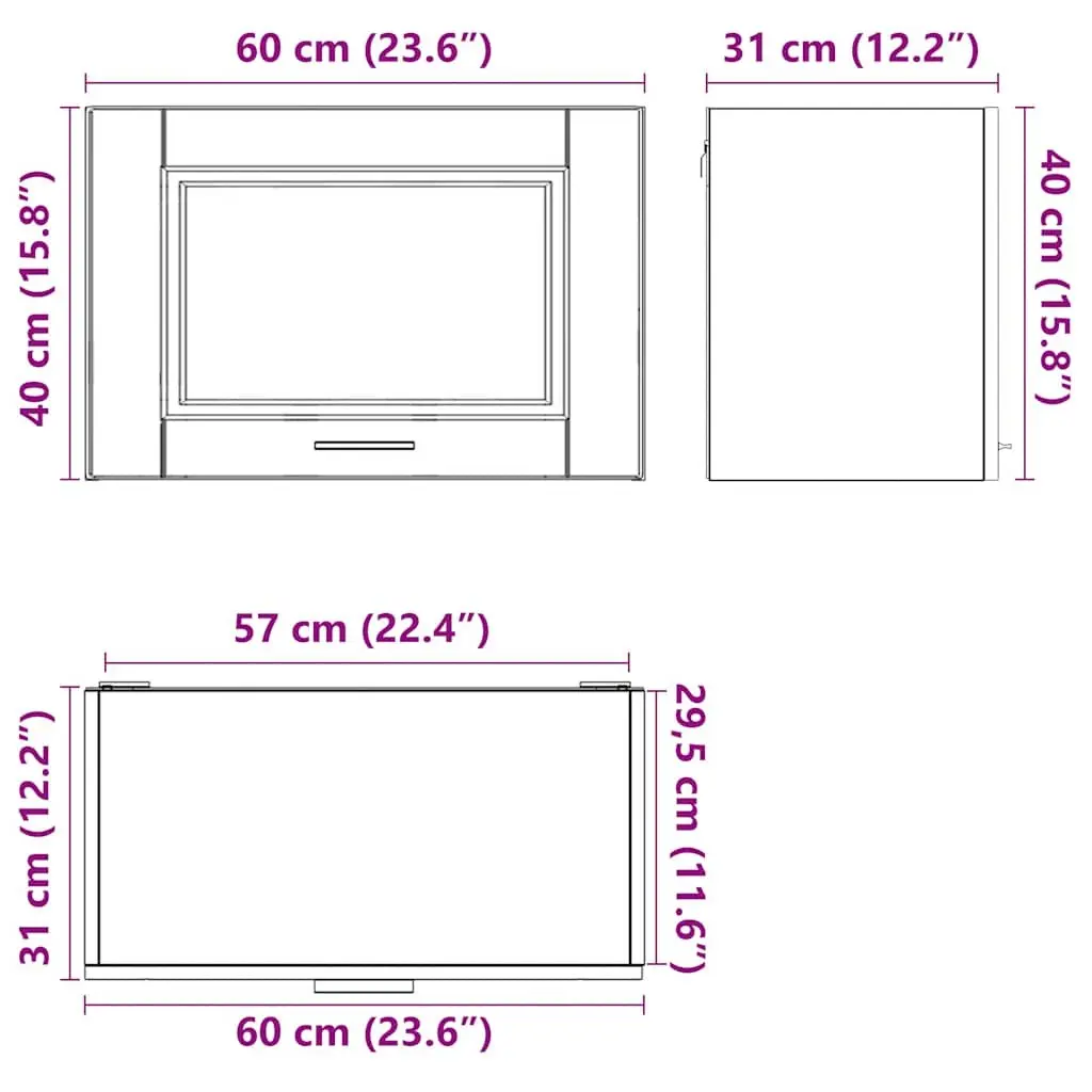 White Engineered Wood Kitchen Wall Cabinet