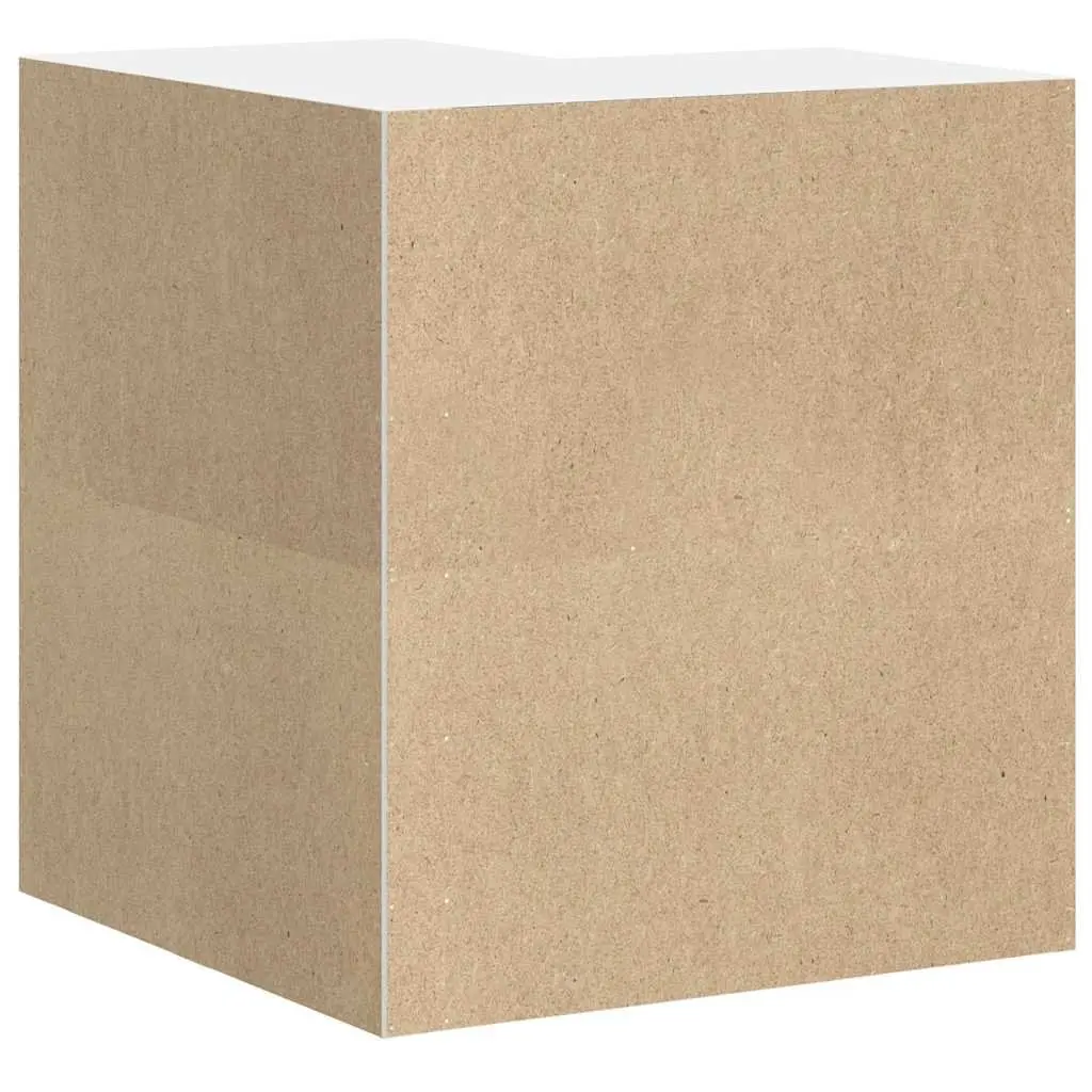 White Engineered Wood Corner Cabinet for Kitchen Storage