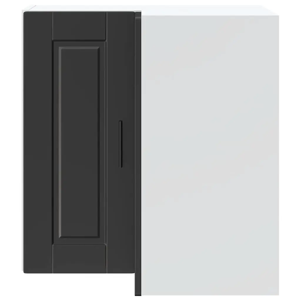 Black Engineered Wood Wall Corner Cabinet for Kitchen