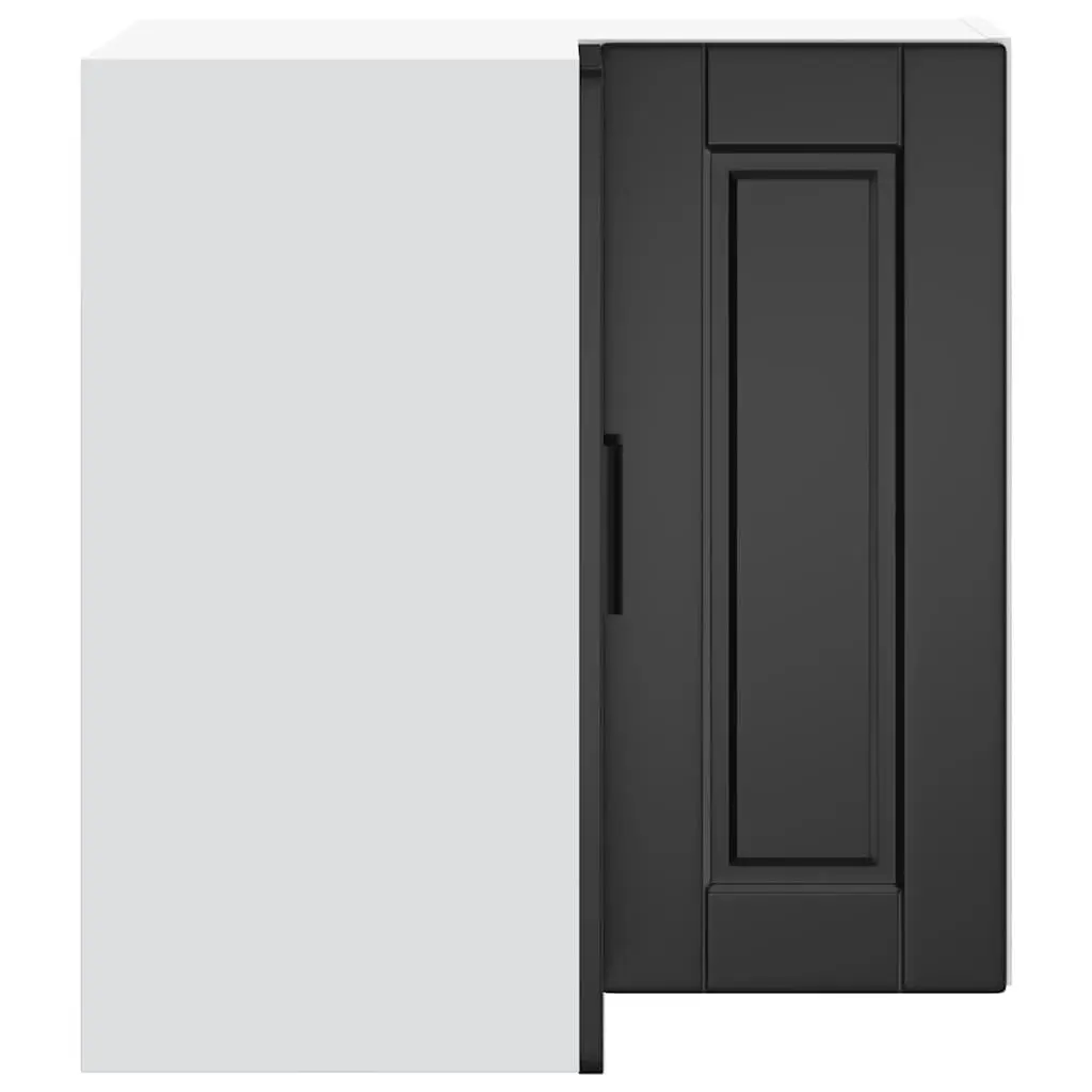 Black Engineered Wood Wall Corner Cabinet for Kitchen