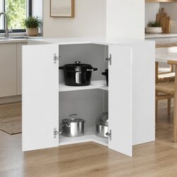 High Gloss White Kitchen Wall Corner Cabinet for Storage