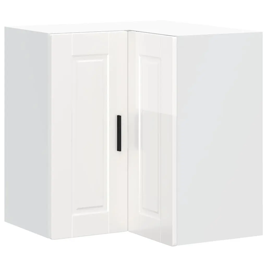 High Gloss White Kitchen Wall Corner Cabinet for Storage