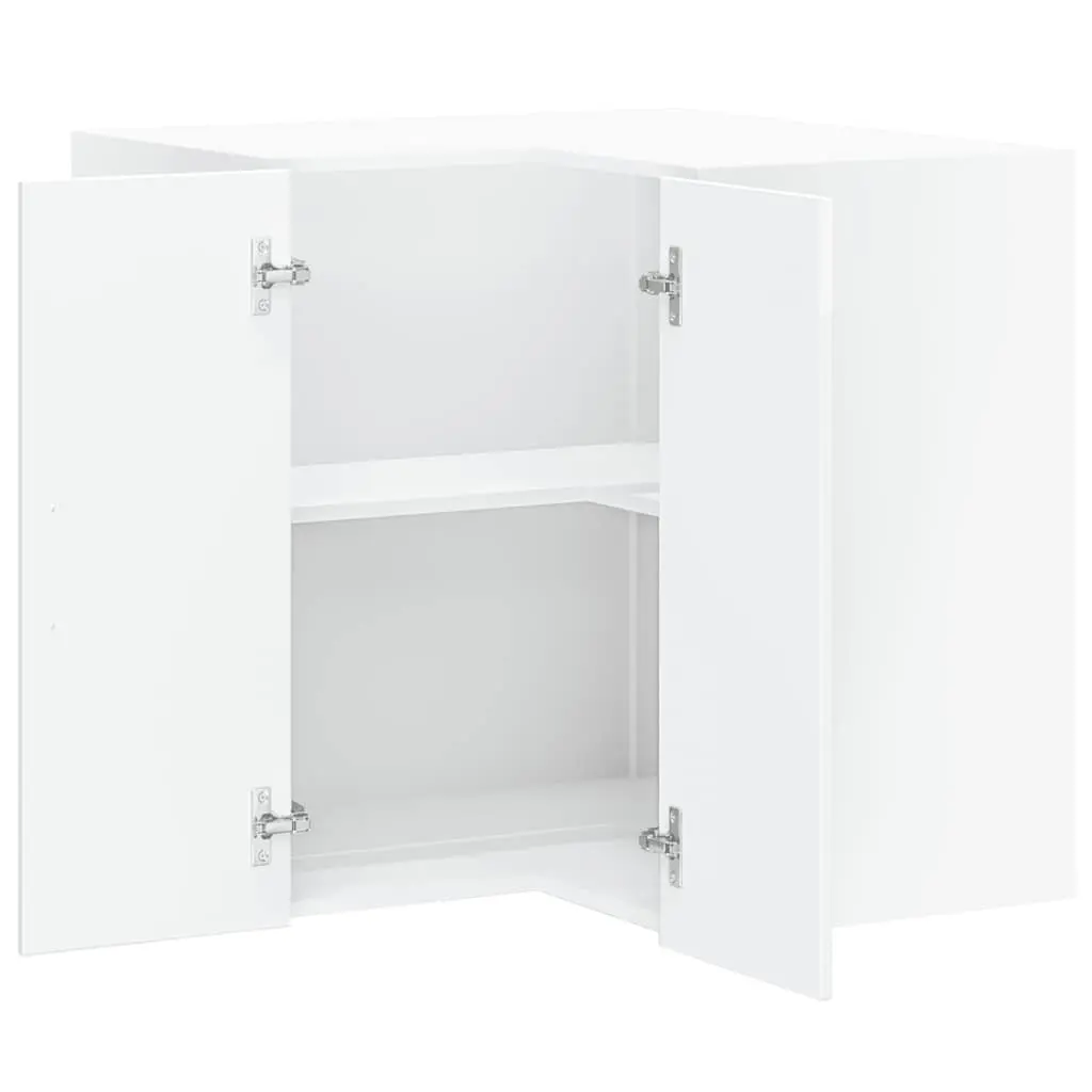 High Gloss White Kitchen Wall Corner Cabinet for Storage