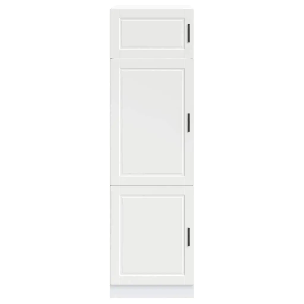 White Kitchen Storage Cabinet with Adjustable Feet
