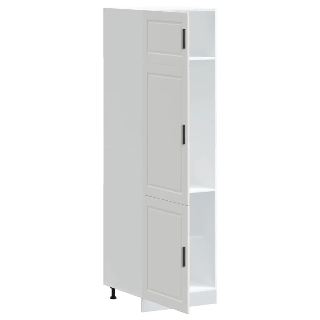 White Kitchen Storage Cabinet with Adjustable Feet