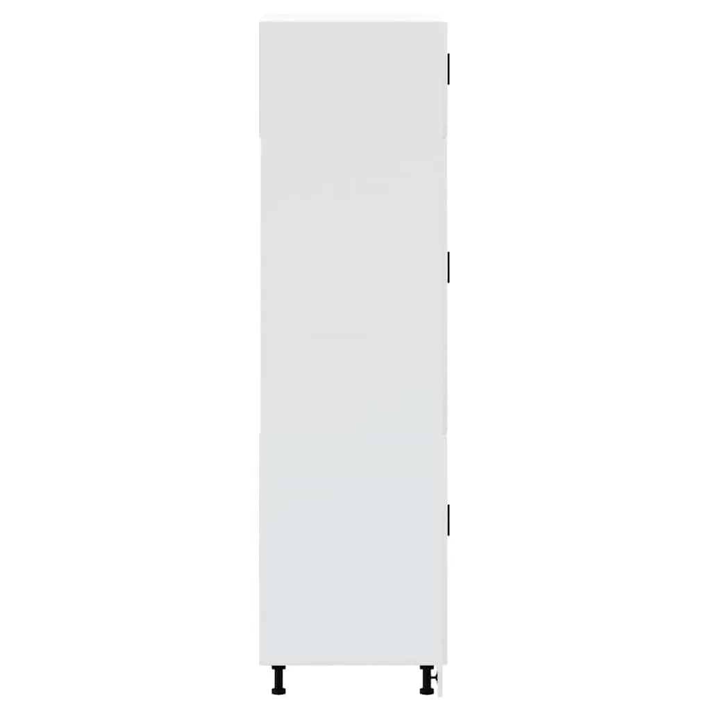 White Kitchen Storage Cabinet with Adjustable Feet