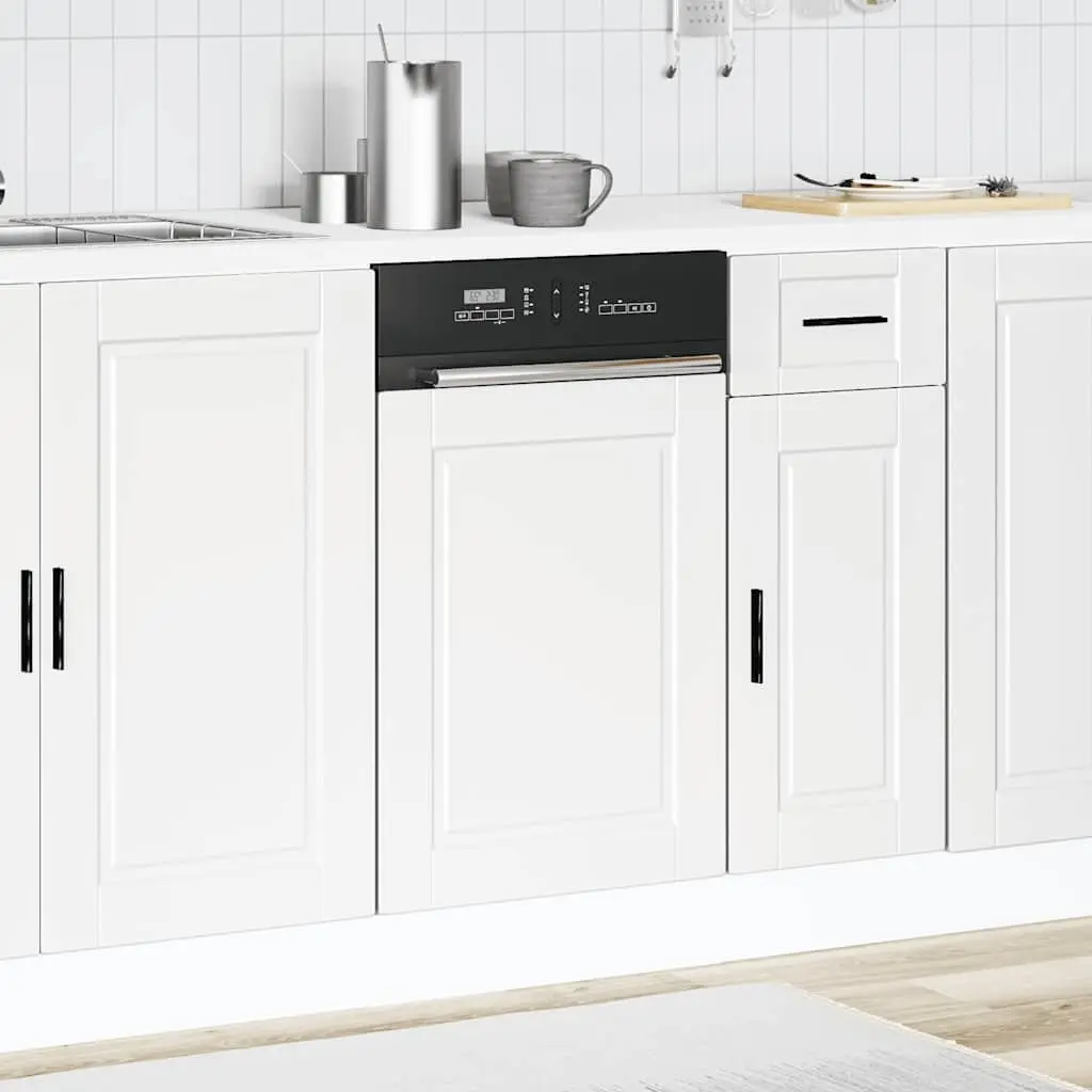 White Dishwasher Front Panel for Kitchen