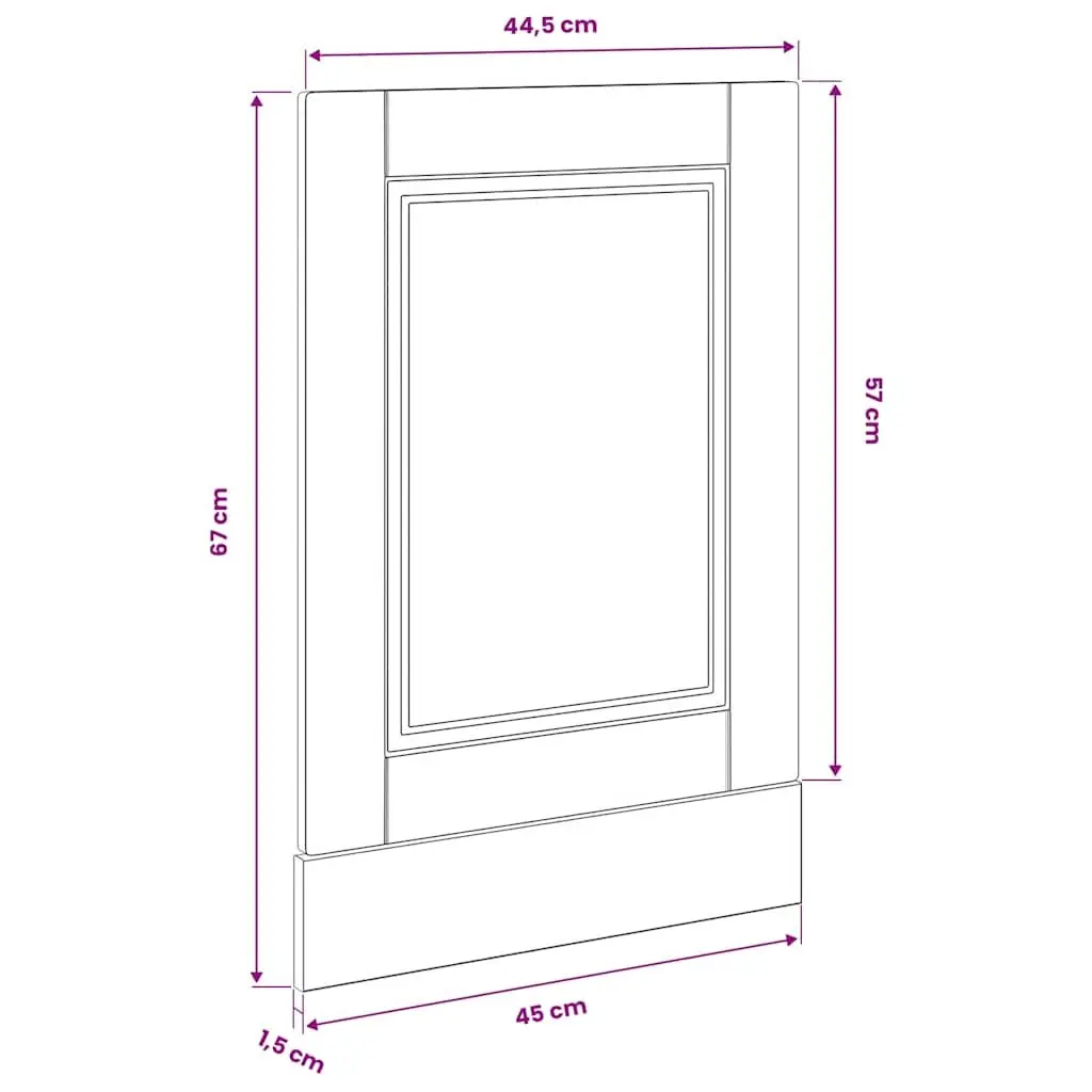 White Dishwasher Front Panel for Kitchen