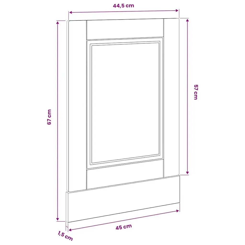 Black Dishwasher Front Panel for Kitchen