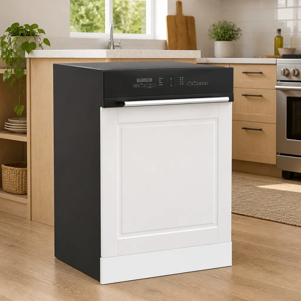 White Dishwasher Front Panel 60x1.5x57cm for Kitchen