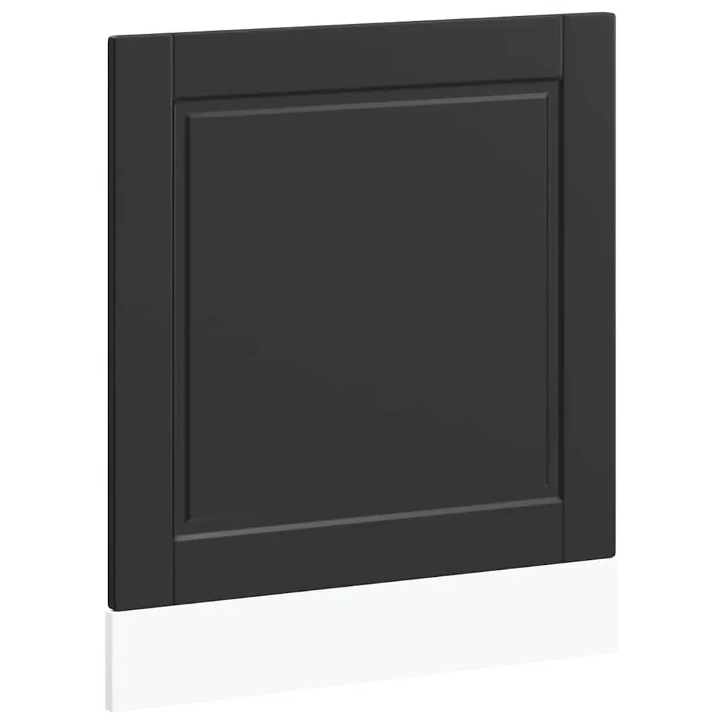 Dishwasher Panel Black 60x1.5x57cm Kitchen Cabinet Front Cover Engineered Wood