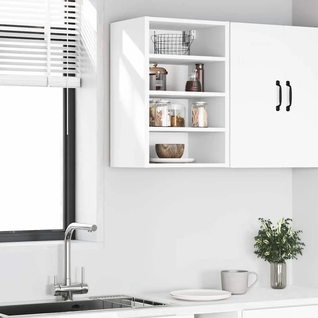 White Wall-Mounted Hanging Kitchen Cabinet