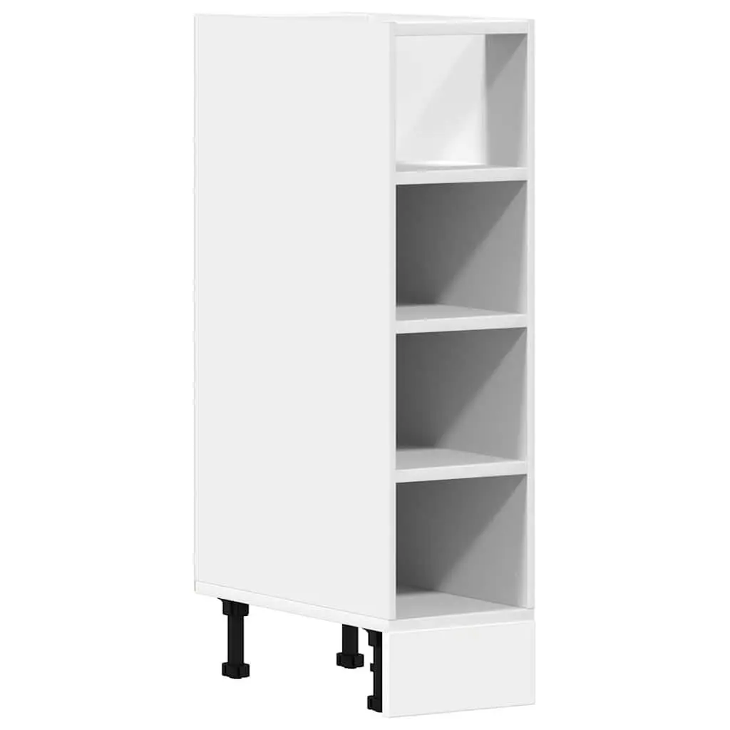 White Storage Cupboard with Adjustable Feet