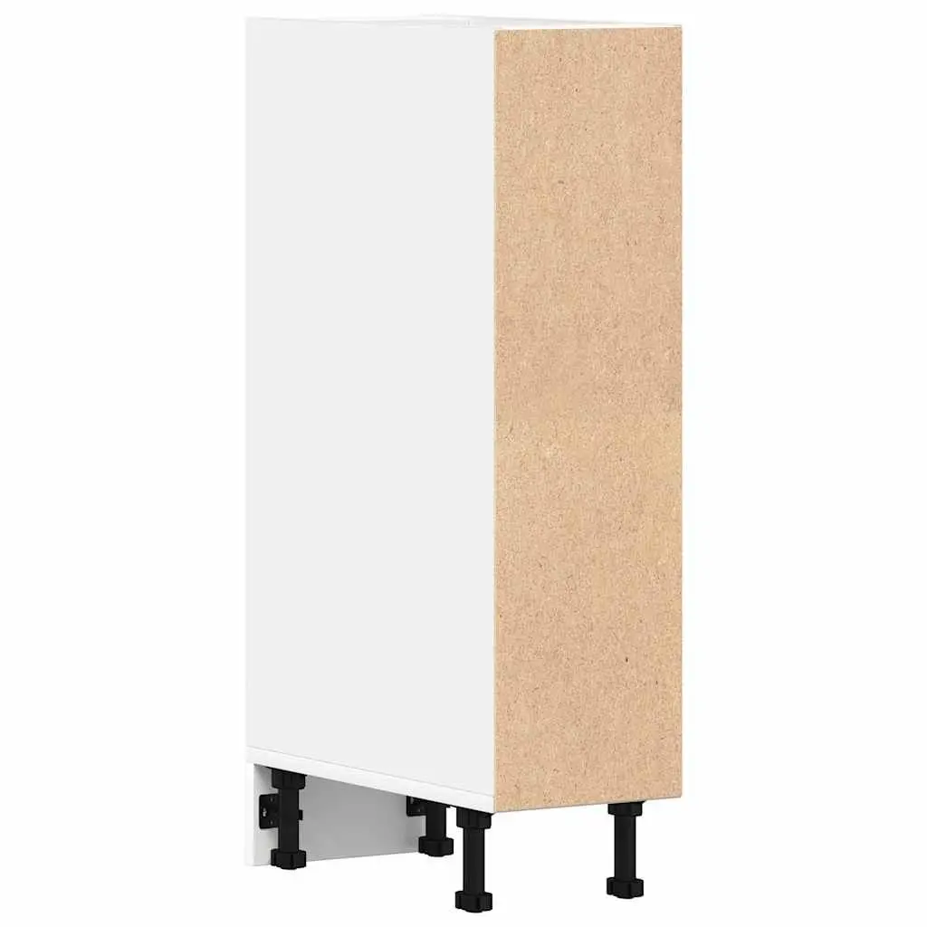 White Storage Cupboard with Adjustable Feet
