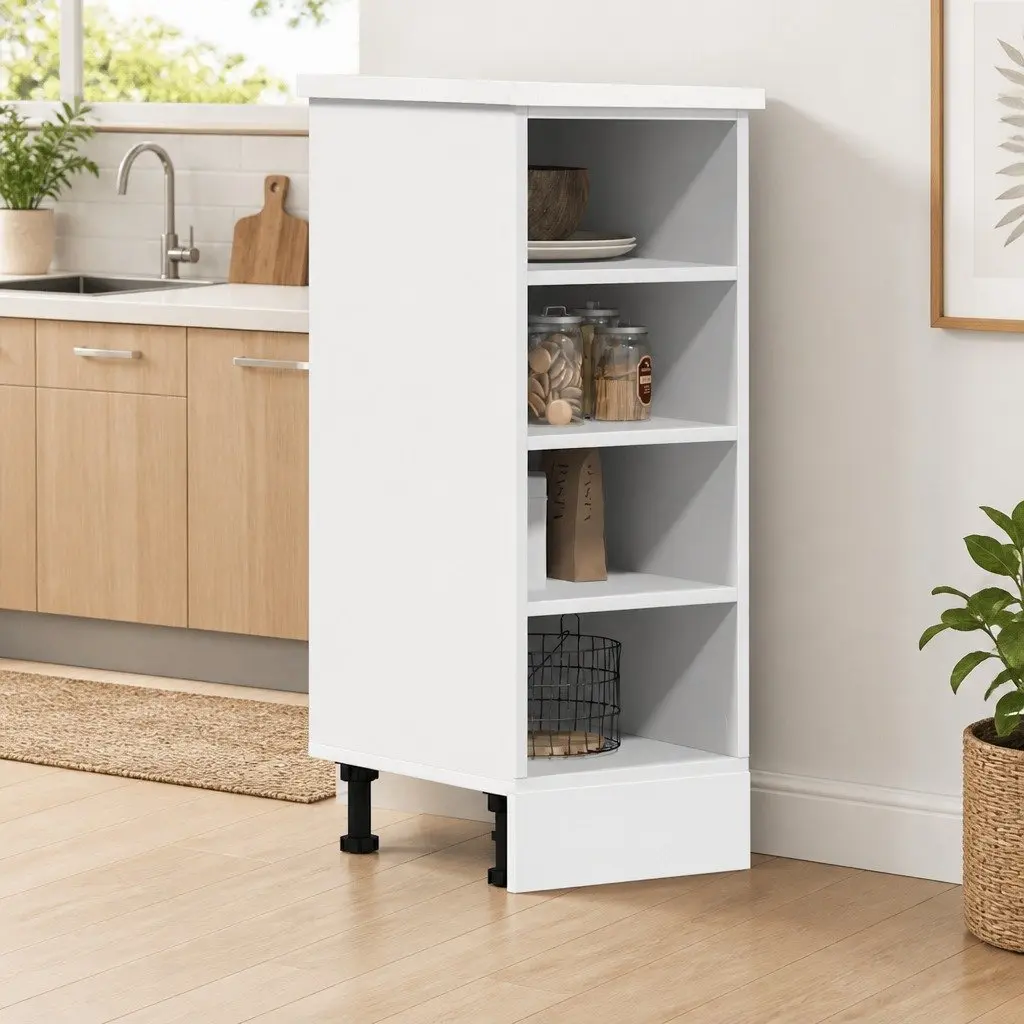 White Bottom Kitchen Cabinet for Storage 30x44.5x81.5cm