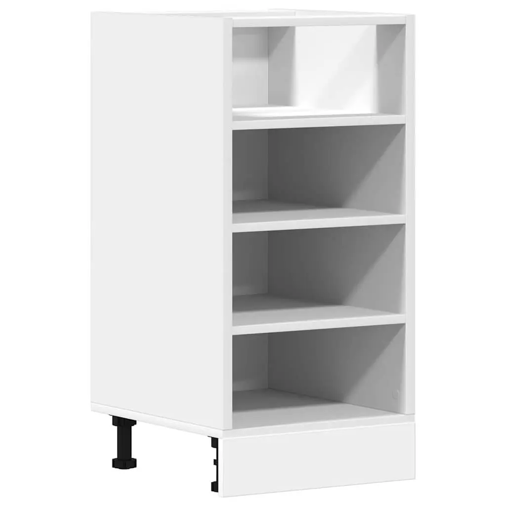 White Storage Cupboard for Kitchen with Engineered Wood