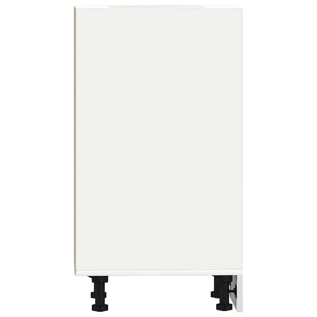 White Storage Cupboard for Kitchen with Engineered Wood