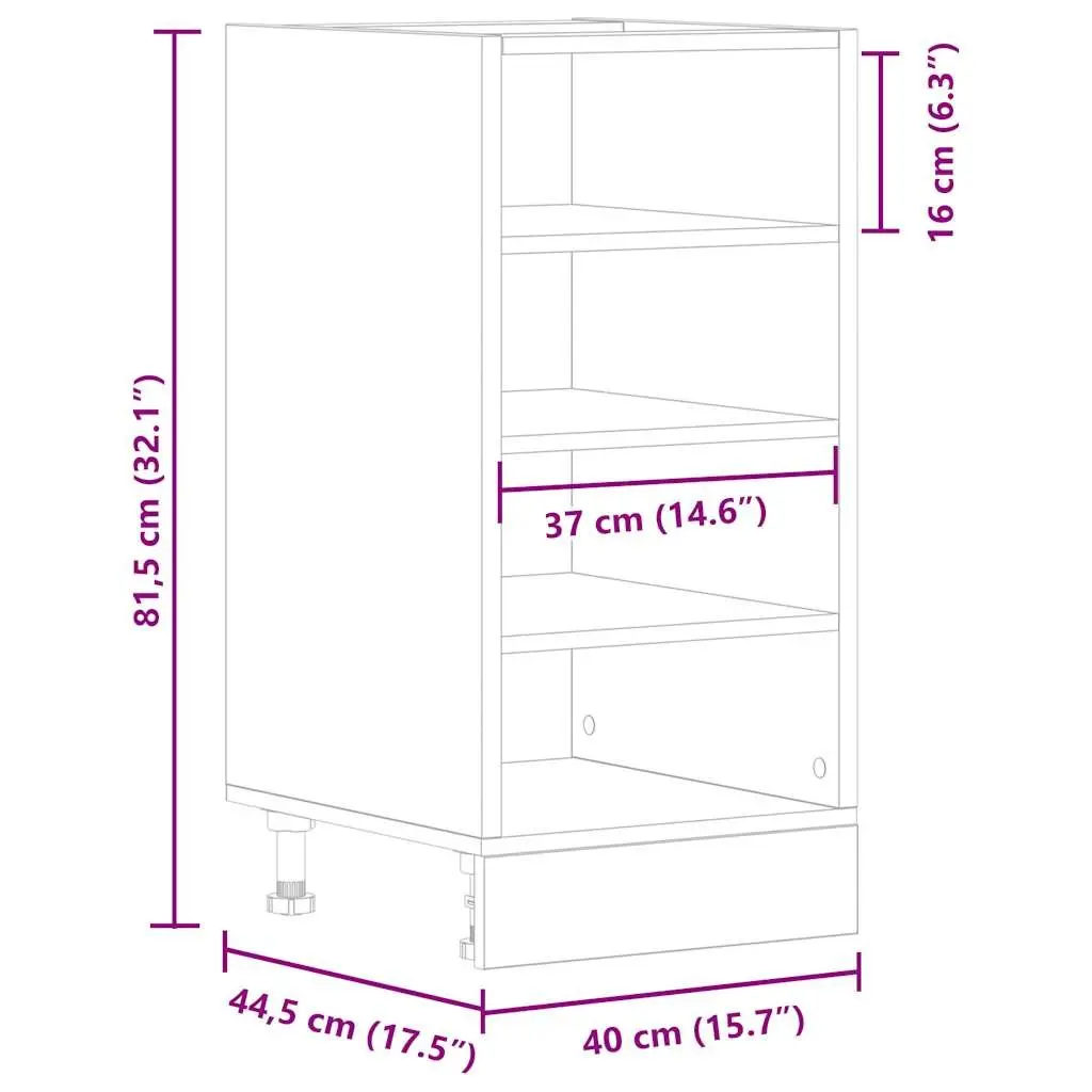 White Storage Cupboard for Kitchen with Engineered Wood