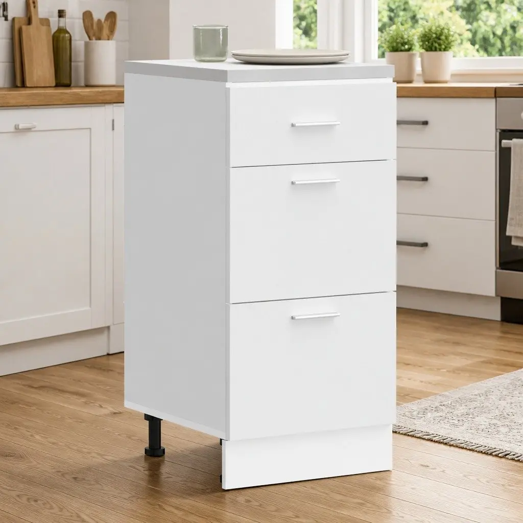 White Bottom Kitchen Cabinet 40x46x81.5cm