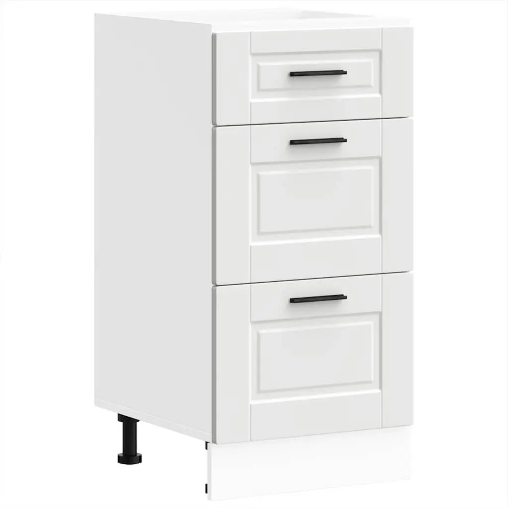 White Kitchen Base Cabinet with Adjustable Feet