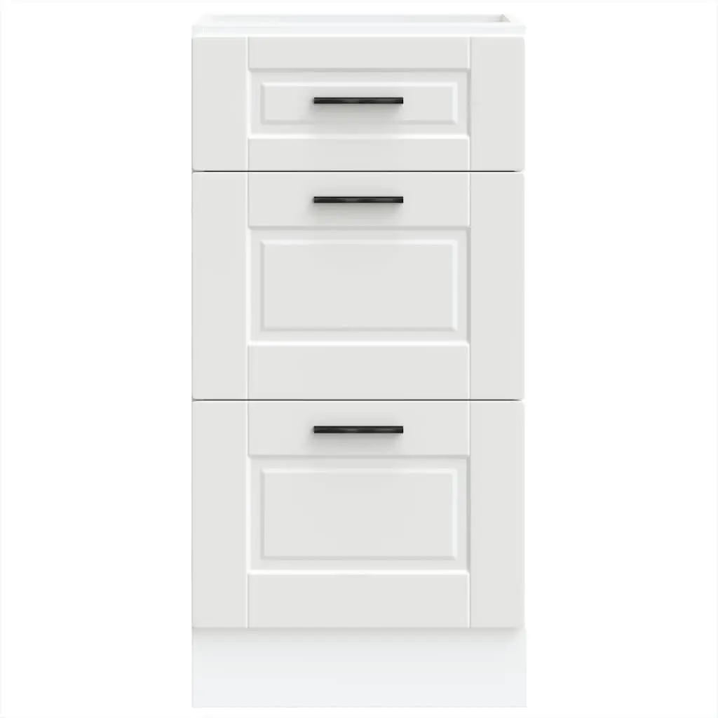 White Kitchen Base Cabinet with Adjustable Feet