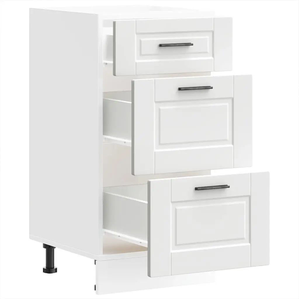 White Kitchen Base Cabinet with Adjustable Feet