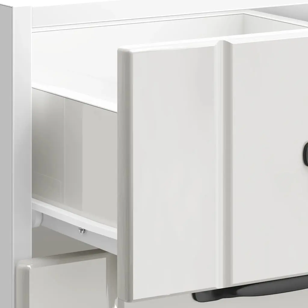 White Engineered Wood Kitchen Base Cabinet