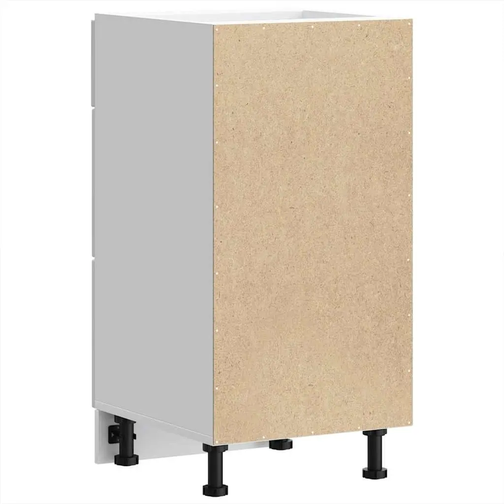 White Engineered Wood Kitchen Base Cabinet