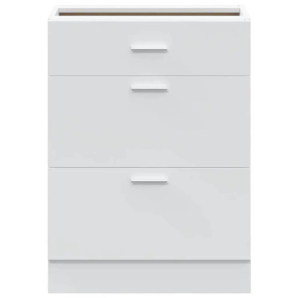 White Kitchen Base Cabinet with Adjustable Feet