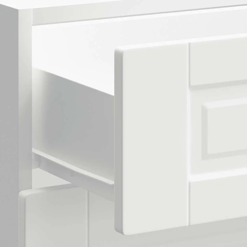 White Engineered Wood Kitchen Base Cabinet