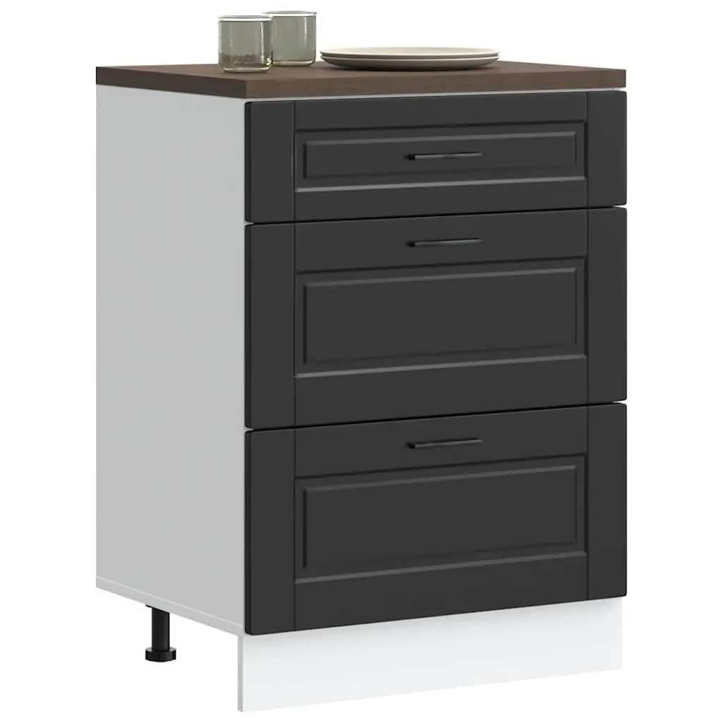Black Kitchen Base Cabinet Organiser