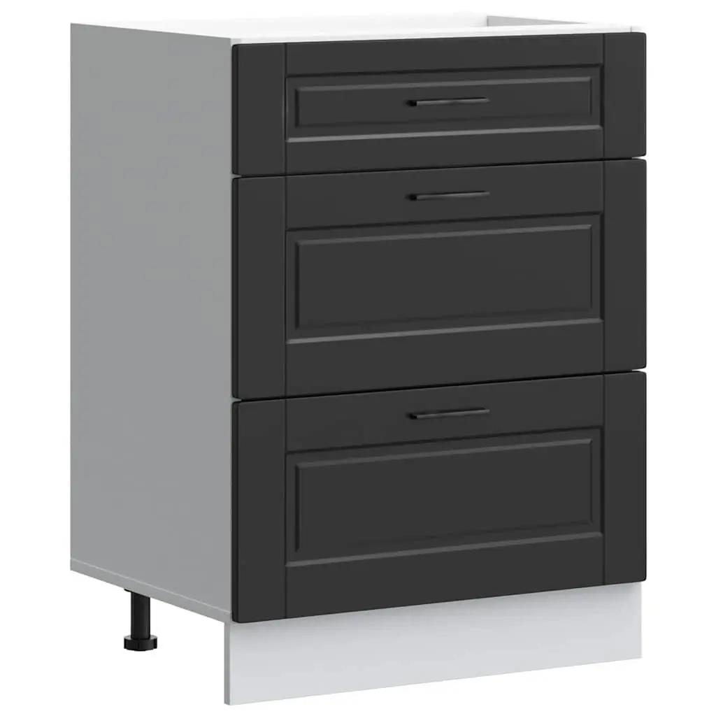Black Kitchen Base Cabinet Organiser
